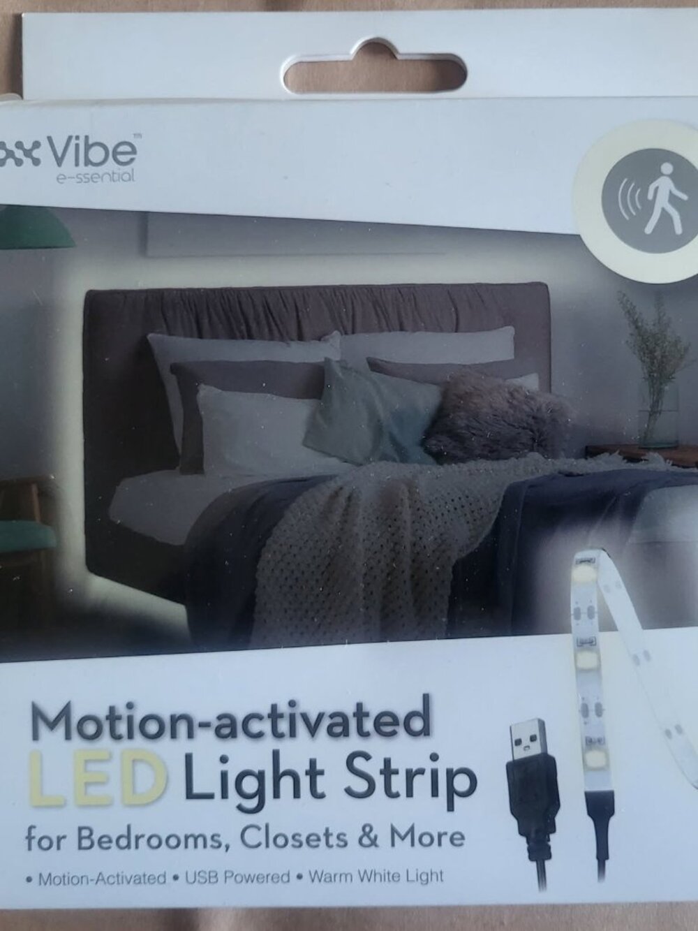 NEW Motion-Activated LED Light Strips - Warm White, 39.37" (1m) length
